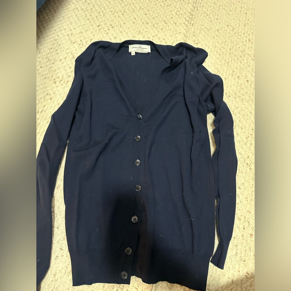 Salvatore ferragamo cardigan sweater light weight
